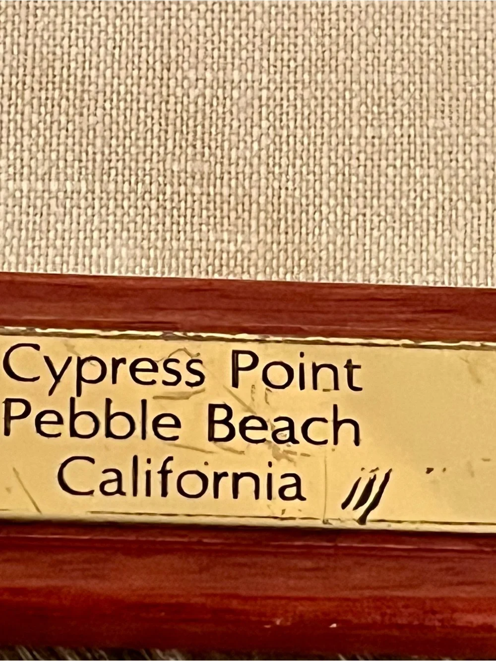Framed Costal Landscape Print Pebble Beach California In Wood Frame 15/20 Inches